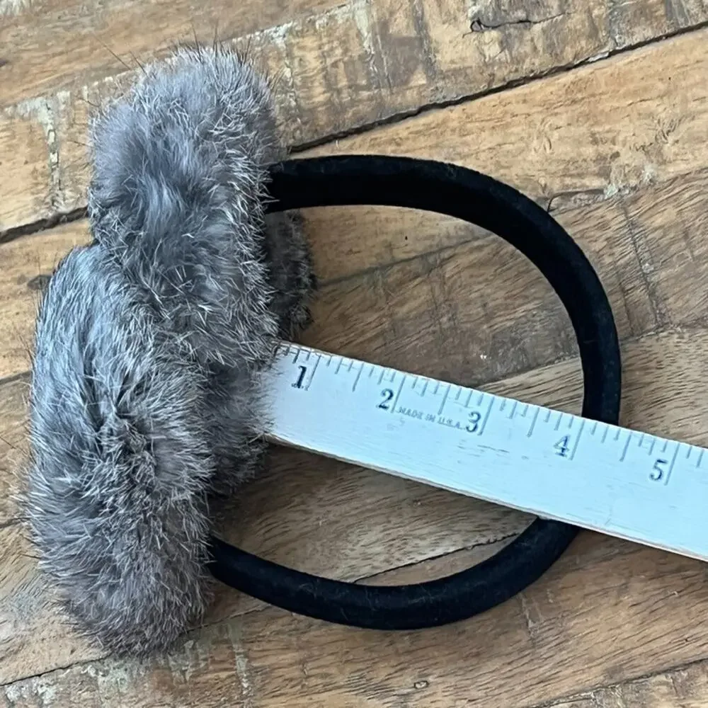 Girls' One Size Earmuffs Genuine Rabbit Fur